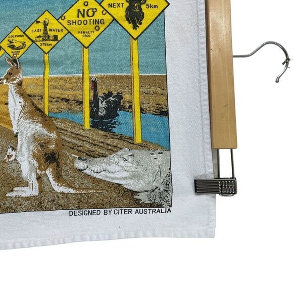 Citer Australia Road Signs Cotton Kitchen Tea Towel 28" X 17.75" Souvenir - Picture 3 of 11